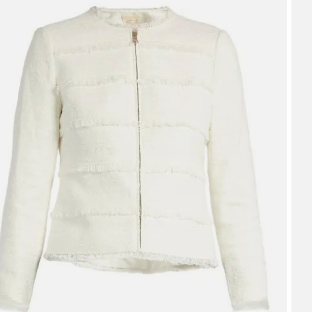 STUNNING REBECCA TAYLOR textured tweed frill jacket - Picture 6 of 14